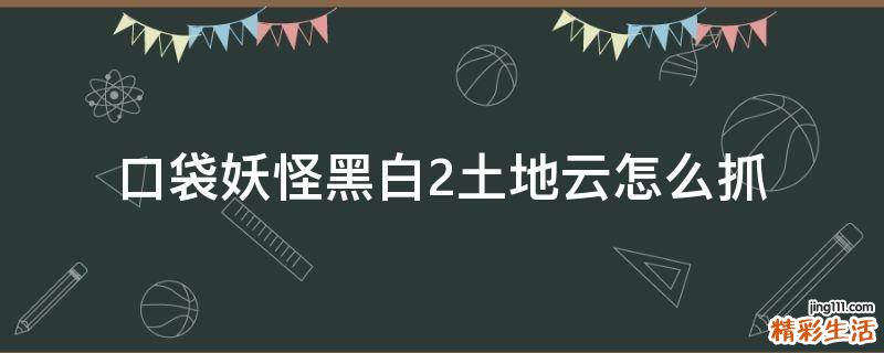 口袋妖怪黑白2土地云怎么抓