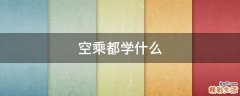 空乘都学什么