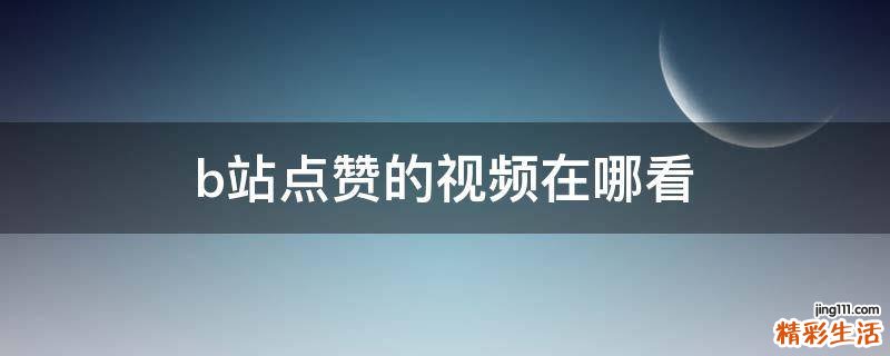 b站点赞的视频在哪看