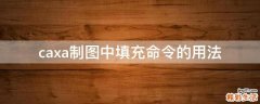 caxa制图中填充命令的用法