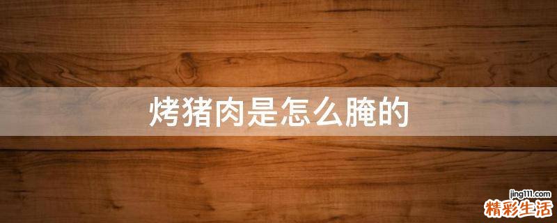 烤猪肉是怎么腌的