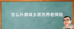 怎么补缴城乡居民养老保险