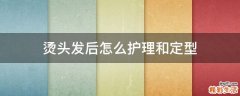 烫头发后怎么护理和定型