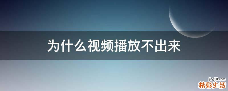 为什么视频播放不出来