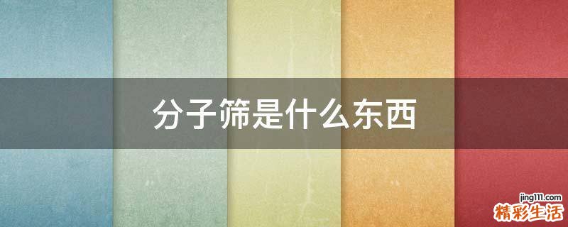 分子筛是什么东西
