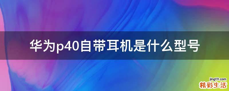 华为p40自带耳机是什么型号