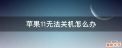 苹果11无法关机怎么办