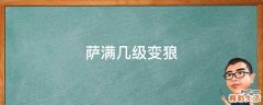 萨满几级变狼