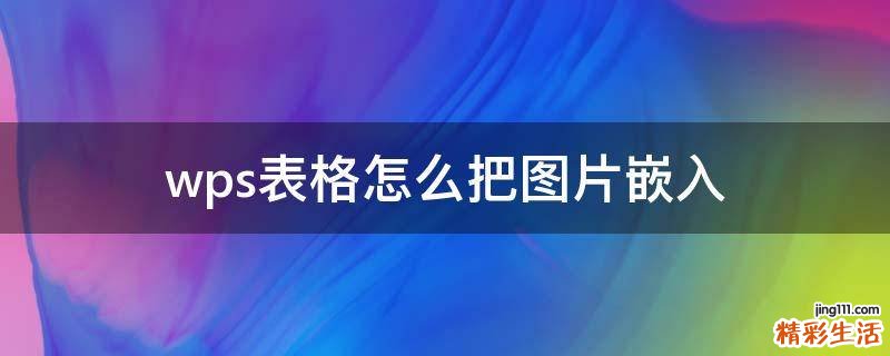wps表格怎么把图片嵌入