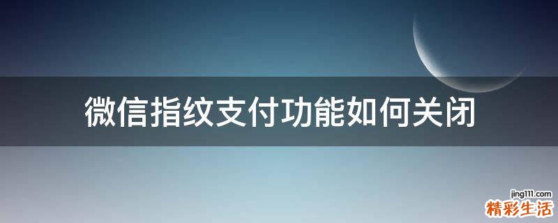 微信指纹支付功能如何关闭