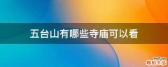 五台山有哪些寺庙可以看