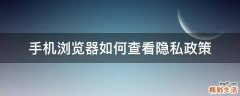手机浏览器如何查看隐私政策