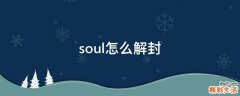 soul怎么解封