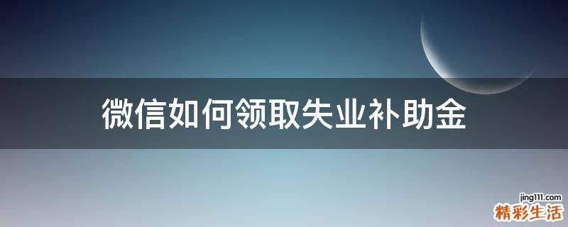 微信如何领取失业补助金