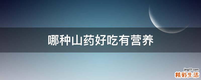 哪种山药好吃有营养
