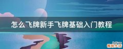 怎么飞牌新手飞牌基础入门教程