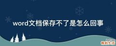 word文档保存不了是怎么回事