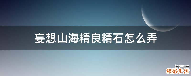 妄想山海精良精石怎么弄