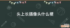 头上长摄像头什么梗