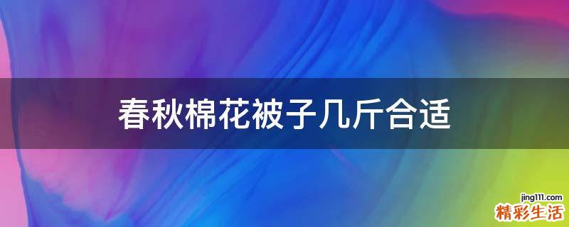 春秋棉花被子几斤合适