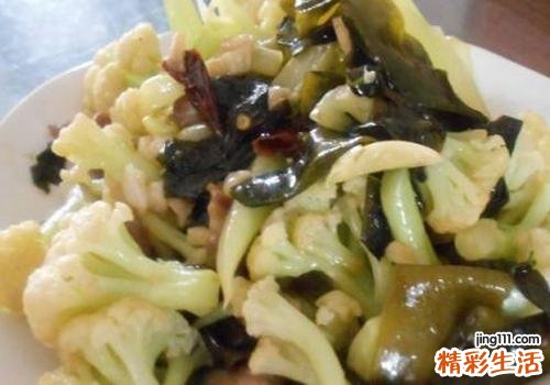 海带炒菜花有什么好处 海带别再凉拌了，加它一起炒，拥有这么好的功效！