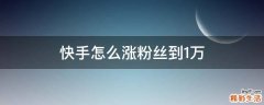 快手怎么涨粉丝到1万