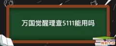 万国觉醒理查5111能用吗
