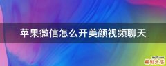 苹果微信怎么开美颜视频聊天