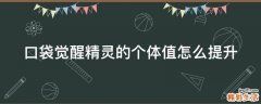 口袋觉醒精灵的个体值怎么提升
