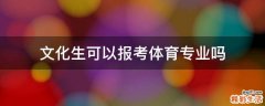 文化生可以报考体育专业吗