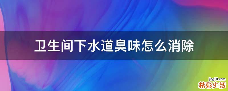 卫生间下水道臭味怎么消除