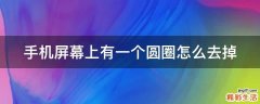 手机屏幕上有一个圆圈怎么去掉