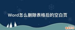 Word怎么删除表格后的空白页