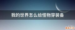 我的世界怎么给怪物穿装备
