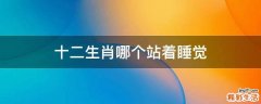 十二生肖哪个站着睡觉