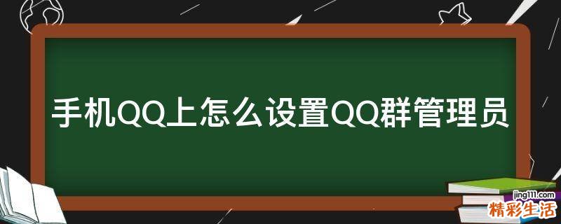 手机QQ上怎么设置QQ群管理员