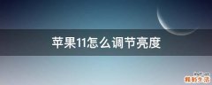 苹果11怎么调节亮度