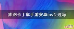 跑跑卡丁车手游安卓ios互通吗
