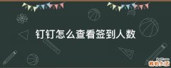 钉钉怎么查看签到人数