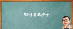 如何清洗沙子