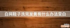 白网鞋子洗完发黄有什么办法变白