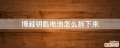 博越钥匙电池怎么拆下来