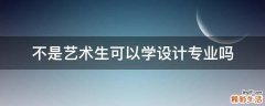 不是艺术生可以学设计专业吗