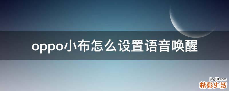 oppo小布怎么设置语音唤醒