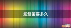 煮紫薯要多久