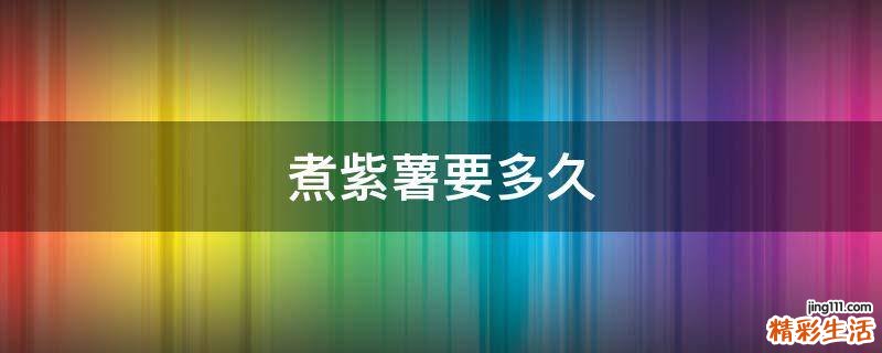 煮紫薯要多久