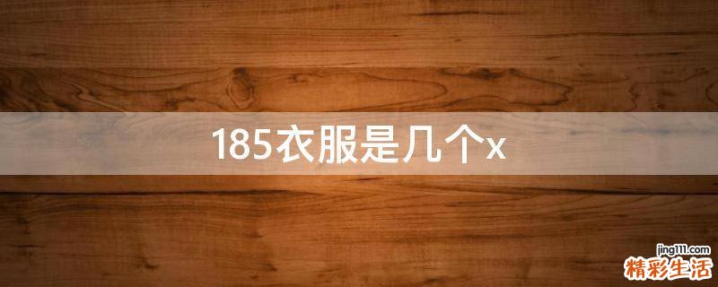 185衣服是几个x