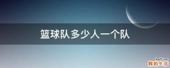 篮球队多少人一个队