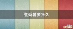 煮番薯要多久