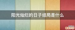 阳光灿烂的日子结局是什么
